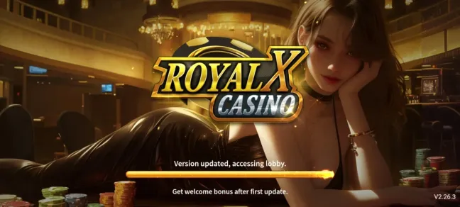 Royal X Casino app loading screen